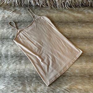 TIME AND TRU Cream Tank Top Camisole Stretch Loungewear Small